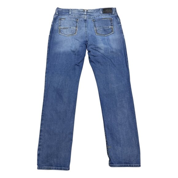 ARIAT Denim Relaxed Boot Cut Western Cowboy Casual Blue Jeans Mens 44x38 - Picture 3 of 9